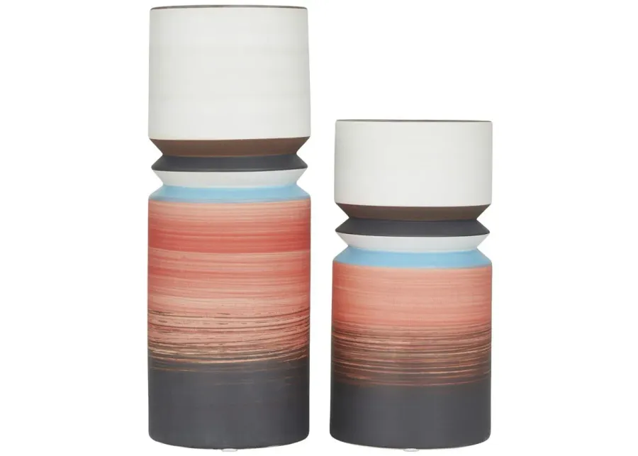 Ivy Collection Skelita Vase Set of 2 in Multi Colored by UMA Enterprises