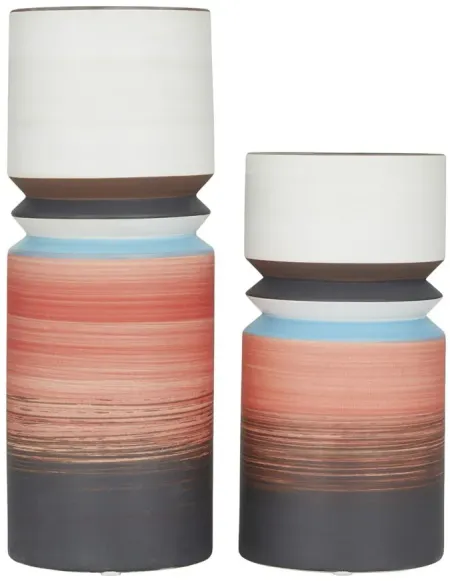 Ivy Collection Skelita Vase Set of 2 in Multi Colored by UMA Enterprises