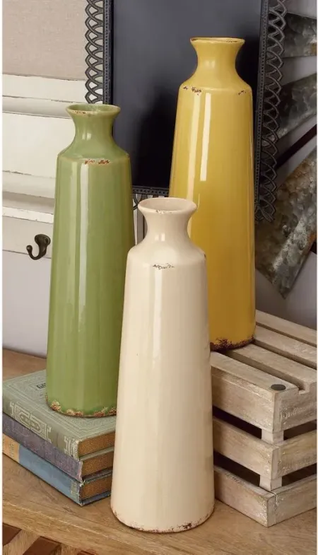 Novogratz Moghtader Vase Set of 3 in Multi Colored by UMA Enterprises