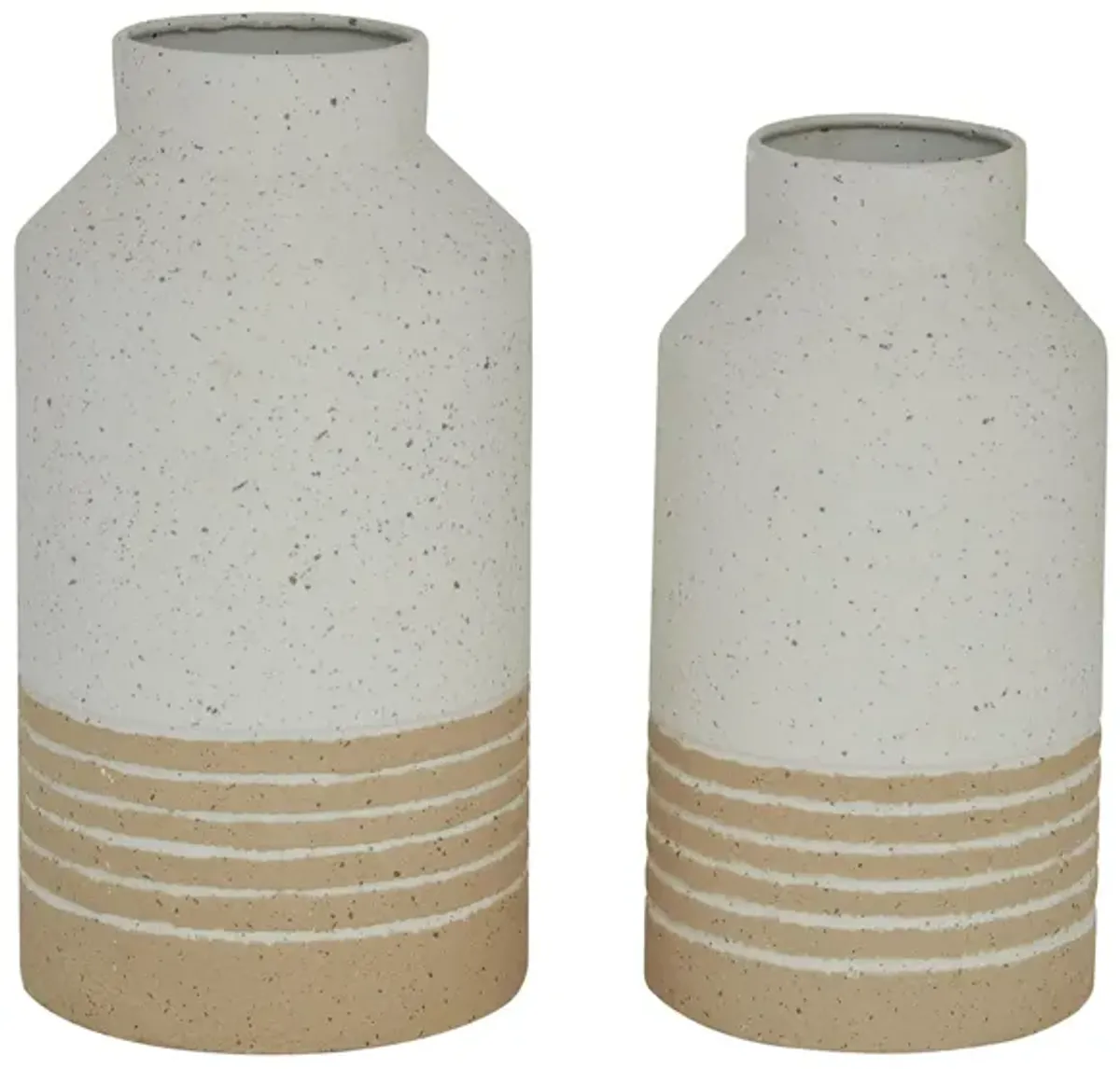 Ivy Collection Selfridges Vase Set of 2 in White by UMA Enterprises