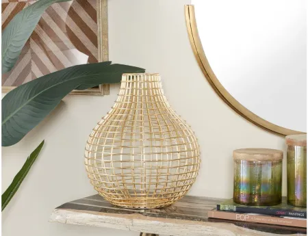 Ivy Collection Spelletta Vase in Gold by UMA Enterprises