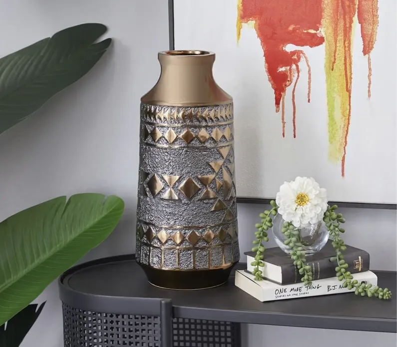 Ivy Collection Adou Vase in Gold by UMA Enterprises