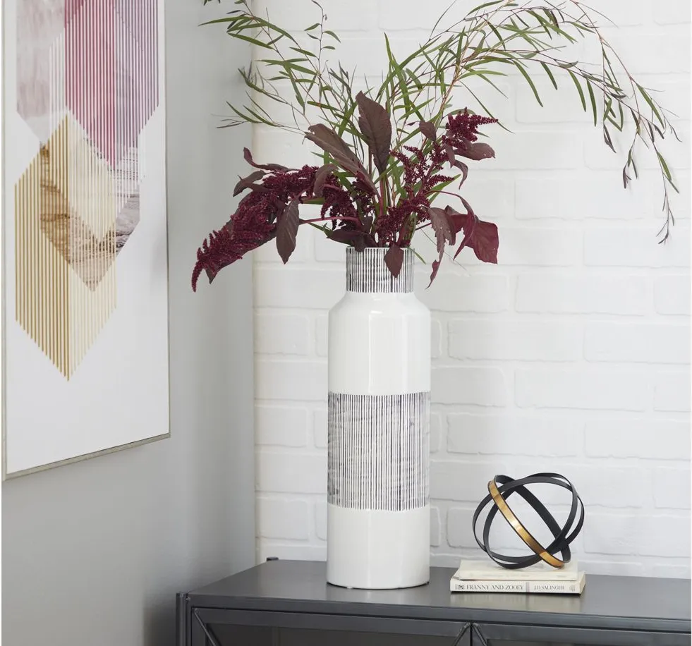 Ivy Collection Mori Vase in White by UMA Enterprises