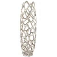 Ivy Collection Elway Contemporary Vase in Silver by UMA Enterprises
