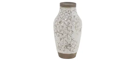 Ivy Collection Zhi Vase in White by UMA Enterprises