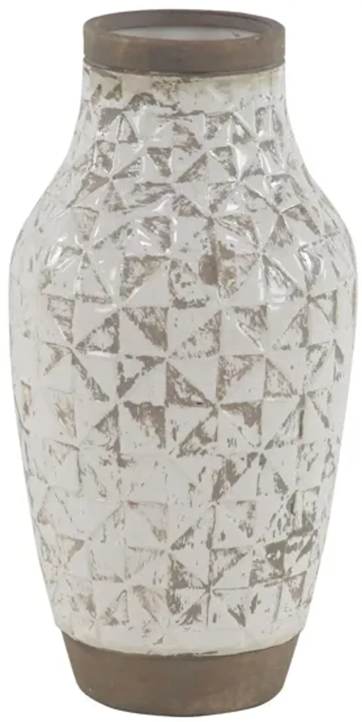 Ivy Collection Zhi Vase in White by UMA Enterprises