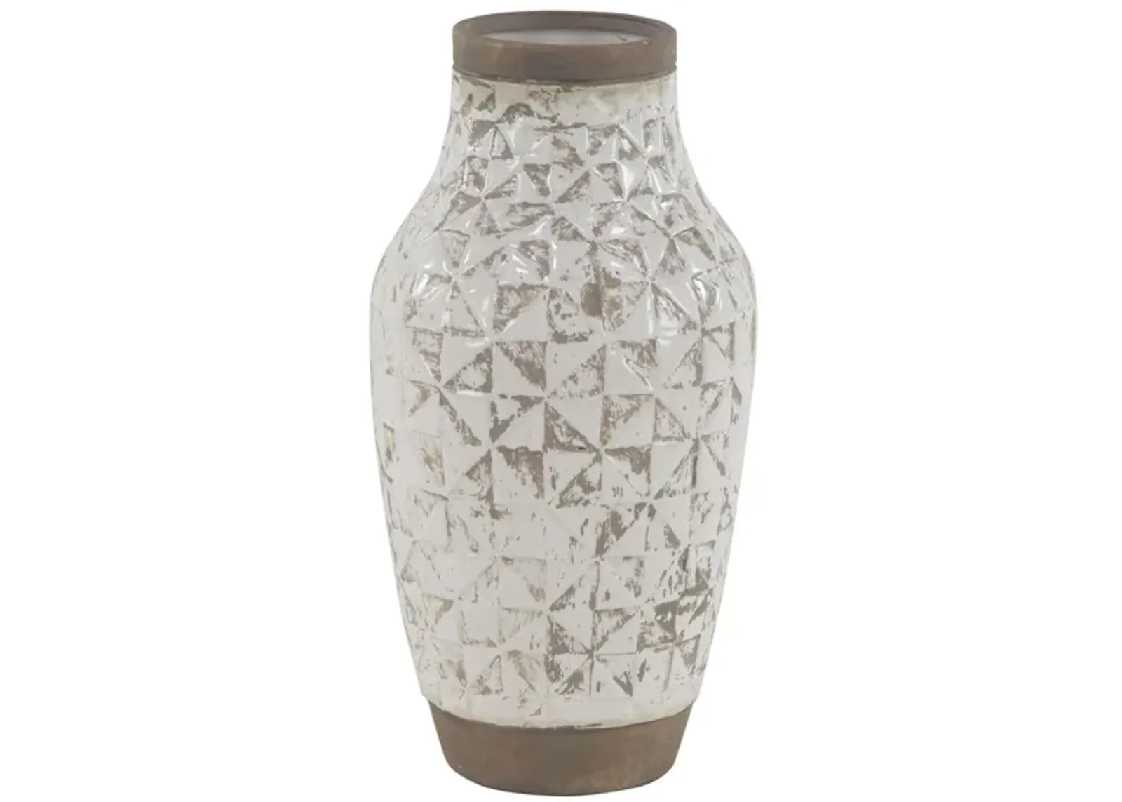 Ivy Collection Zhi Vase in White by UMA Enterprises