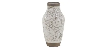 Ivy Collection Zhi Vase in White by UMA Enterprises