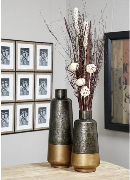 Novogratz Oriri Vase Set of 2 in Dark Gray by UMA Enterprises