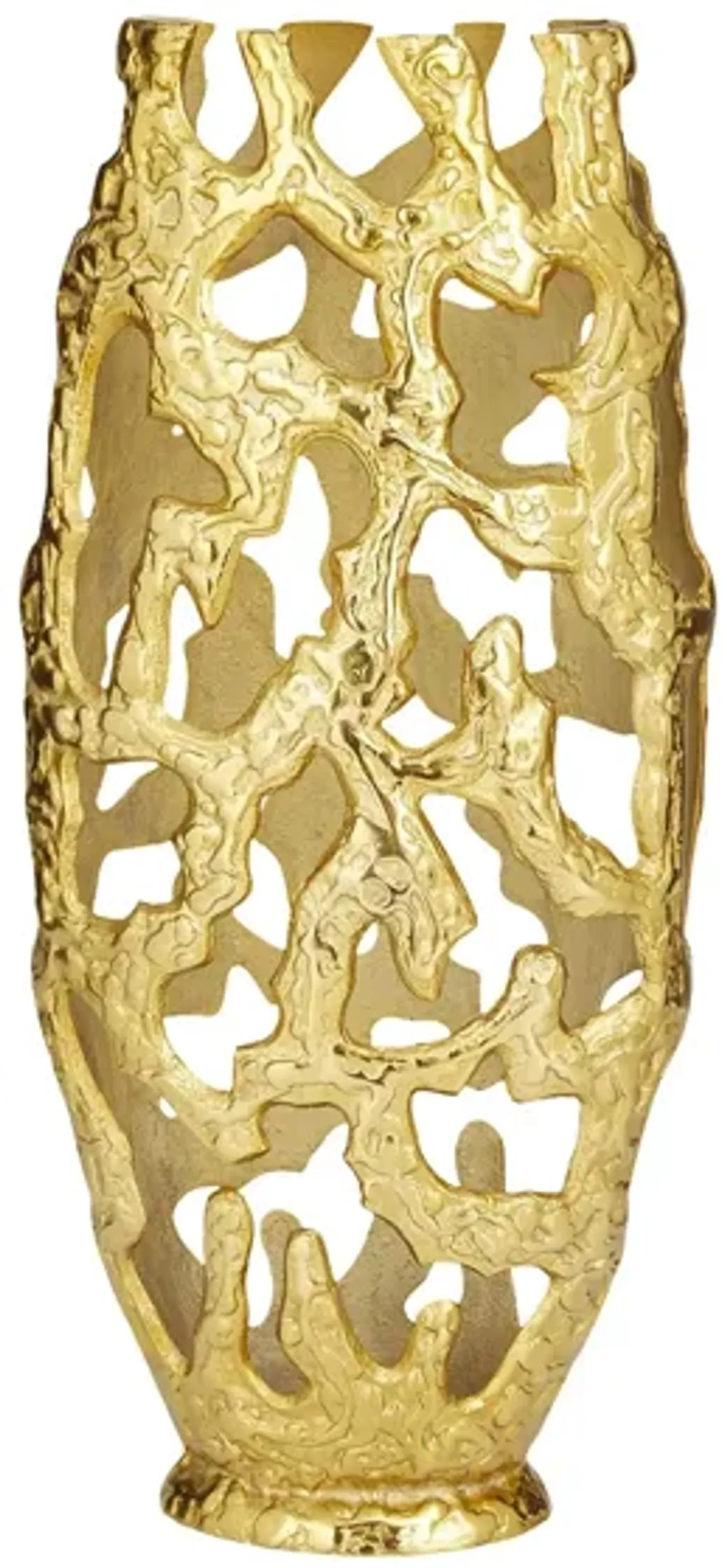 Ivy Collection Academy Vase in Gold by UMA Enterprises