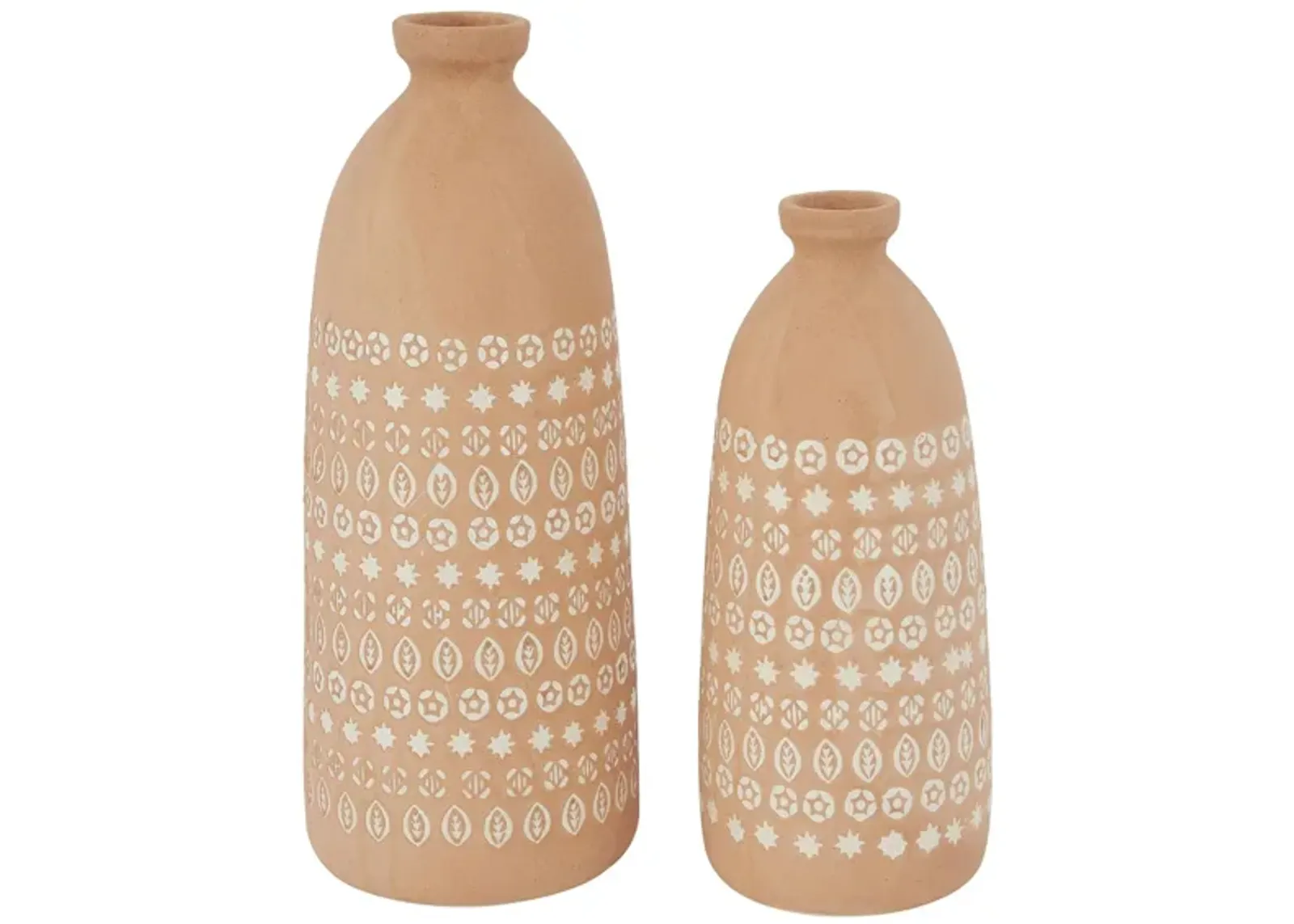 Ivy Collection Salyndas Vase Set of 2 in Pink by UMA Enterprises