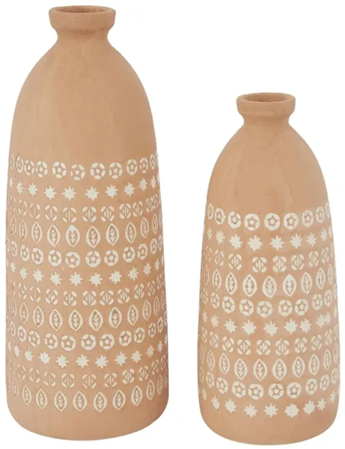 Ivy Collection Salyndas Vase Set of 2 in Pink by UMA Enterprises