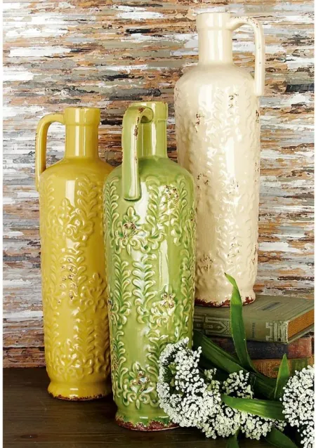 Novogratz Arklu Vase Set of 3 in Multi Colored by UMA Enterprises
