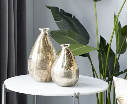 Ivy Collection Spectacle Vase Set of 2 in Gold by UMA Enterprises