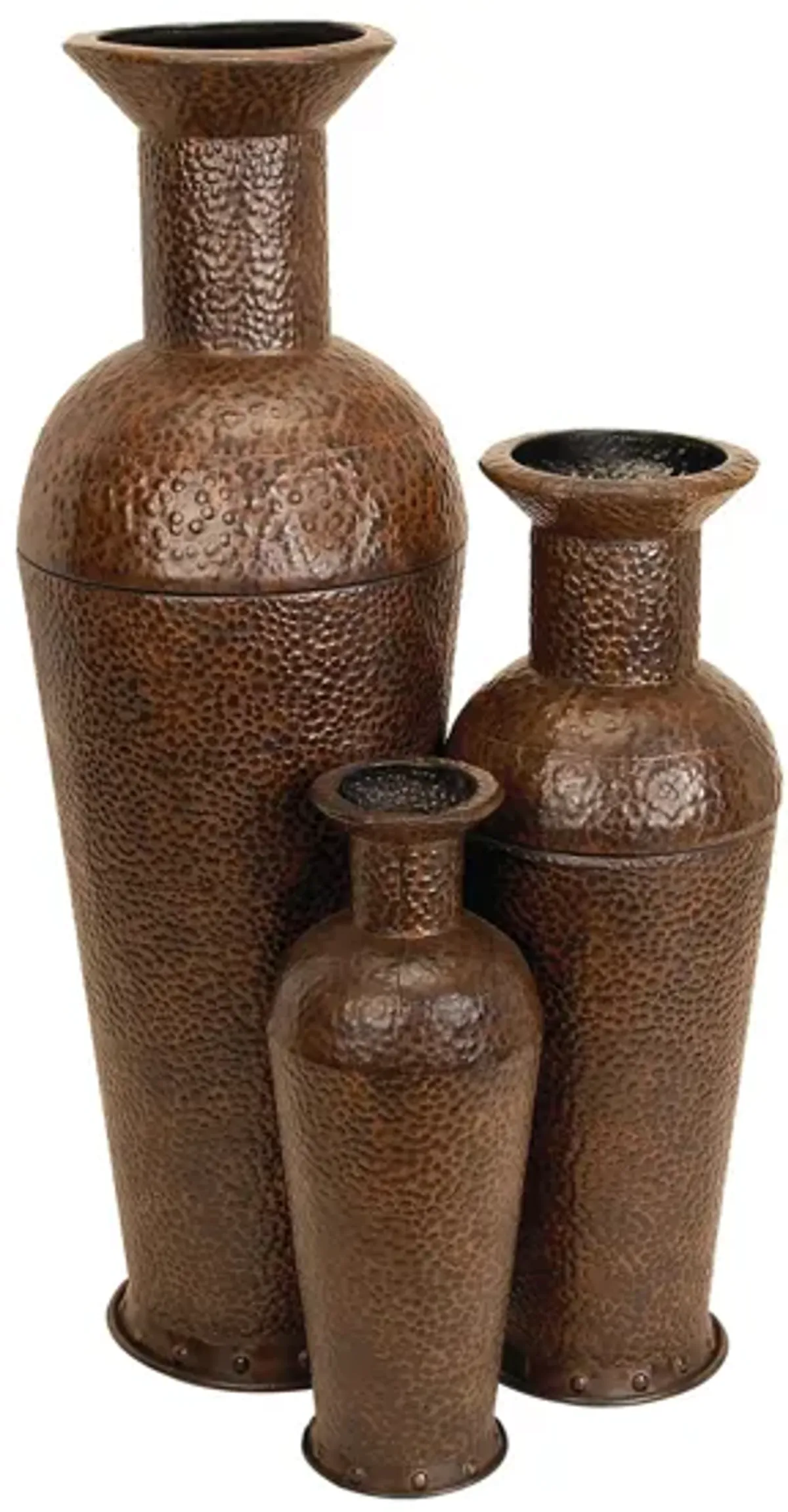 Ivy Collection Zorcist Vase - Set of 3 in Dark Brown by UMA Enterprises