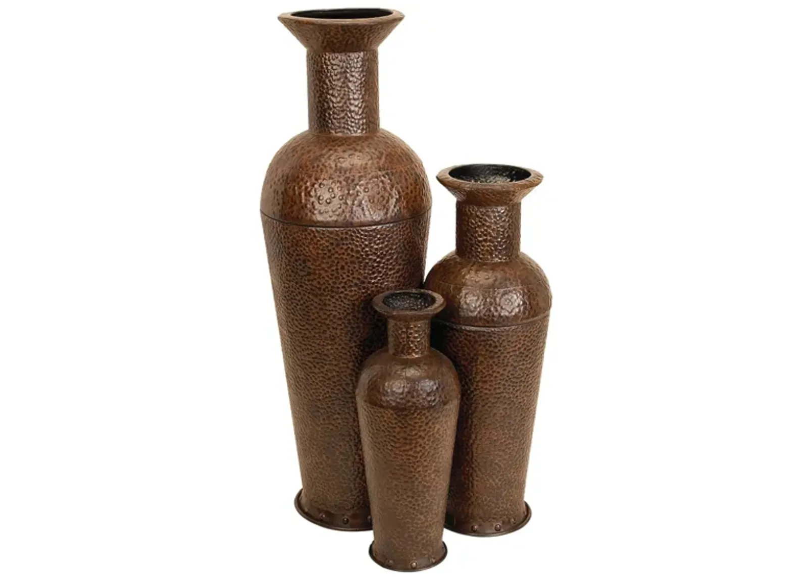 Ivy Collection Zorcist Vase - Set of 3 in Dark Brown by UMA Enterprises