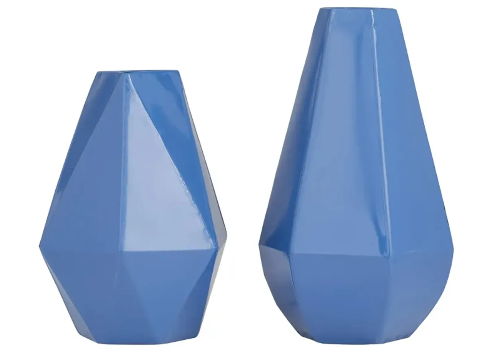 Ivy Collection Maru Vase Set of 2 in Blue by UMA Enterprises