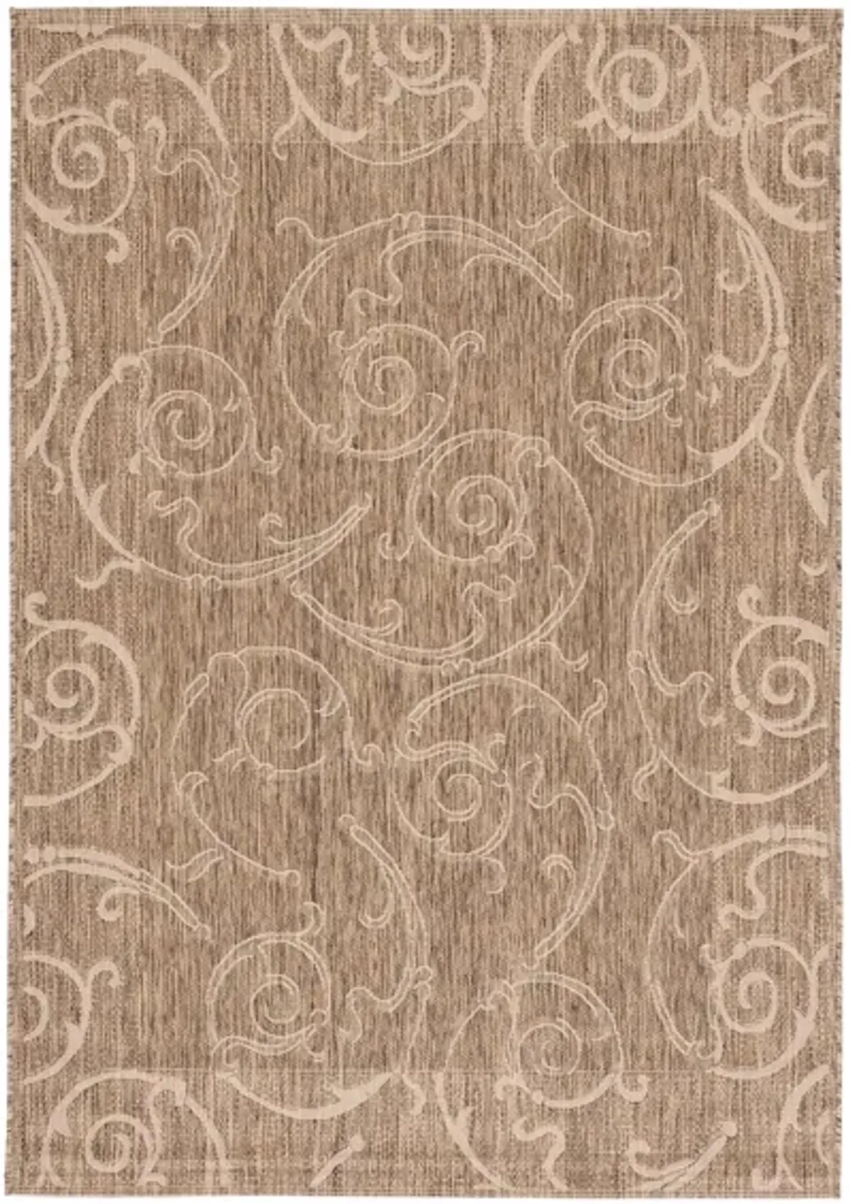 Courtyard Home Indoor/Outdoor Area Rug in Brown & Natural by Safavieh