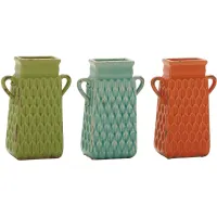 Ivy Collection Camberwick Vase Set of 3 in Multi Colored by UMA Enterprises