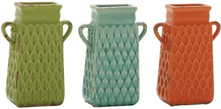 Ivy Collection Camberwick Vase Set of 3 in Multi Colored by UMA Enterprises