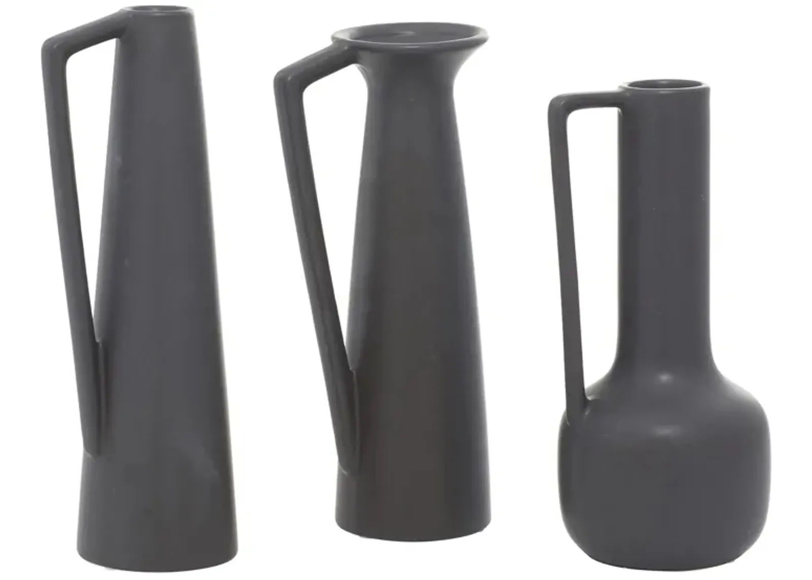 Ivy Collection Glythia Vase Set of 3 in Grey by UMA Enterprises