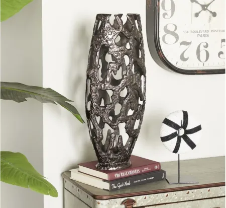 Ivy Collection Academy Vase in Black by UMA Enterprises