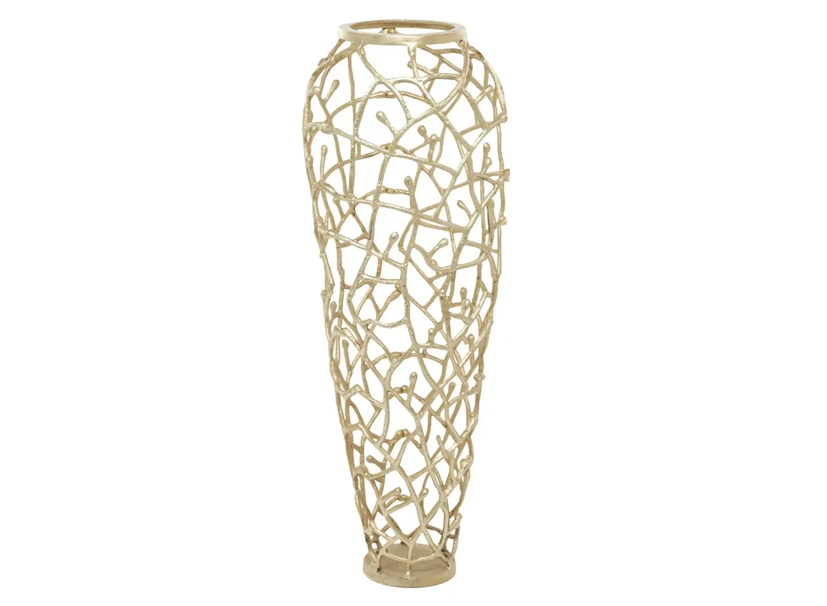 Ivy Collection Purin Vase in Gold by UMA Enterprises