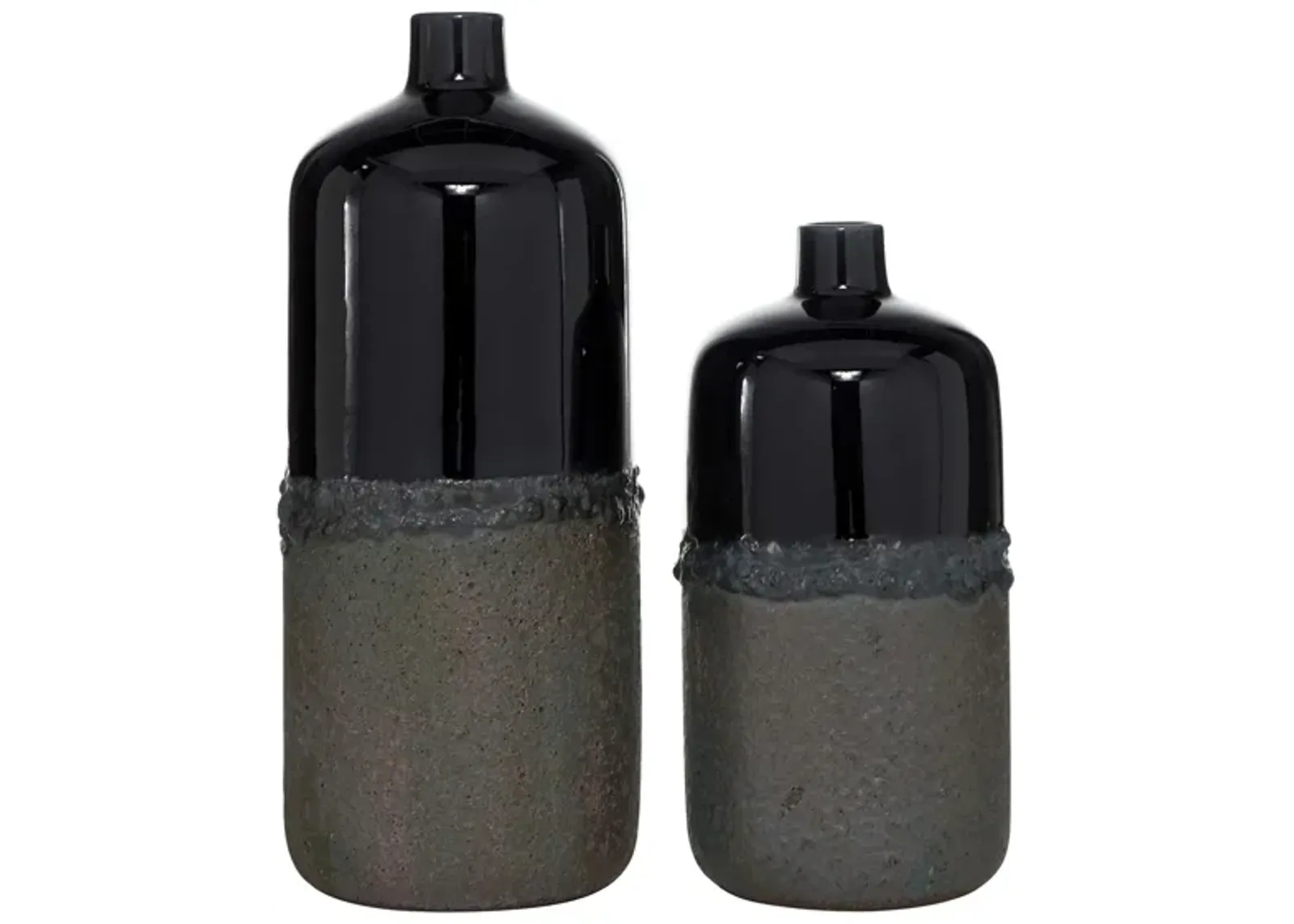 Novogratz Maymunah Vase Set of 2 in Black by UMA Enterprises