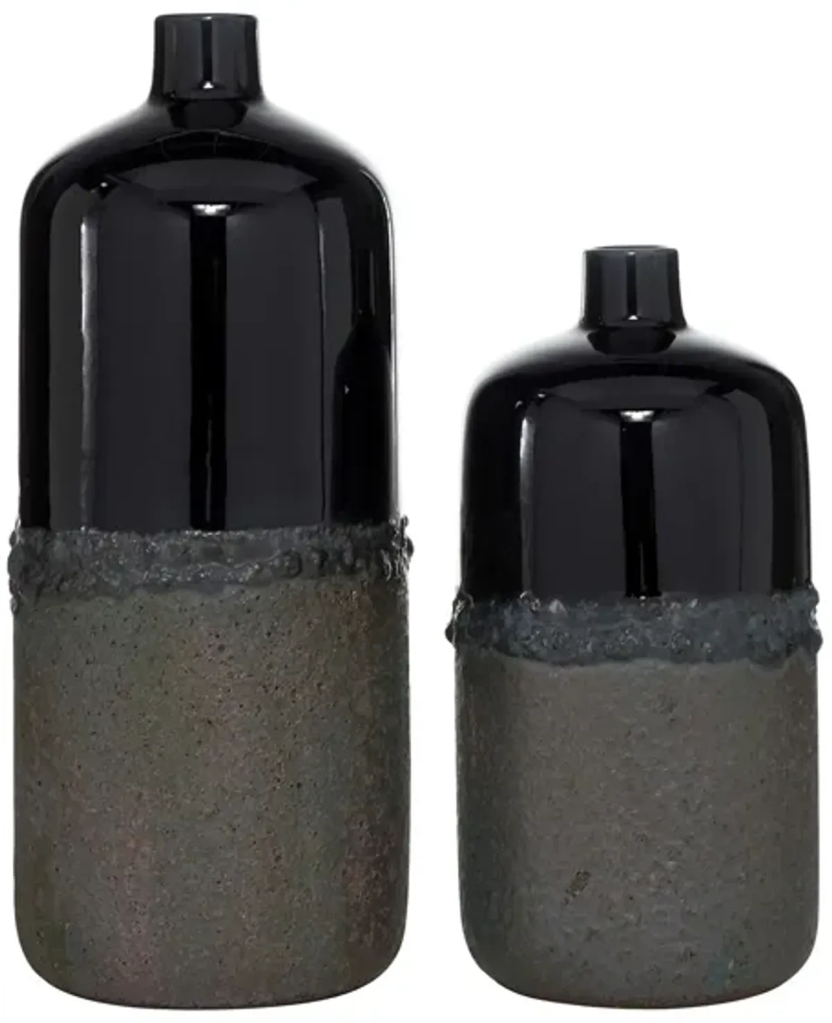 Novogratz Maymunah Vase Set of 2 in Black by UMA Enterprises