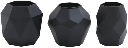 Novogratz Ardanroe Vase Set of 3 in Black by UMA Enterprises