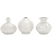 Ivy Collection Ultimate Vase Set of 3 in Cream by UMA Enterprises