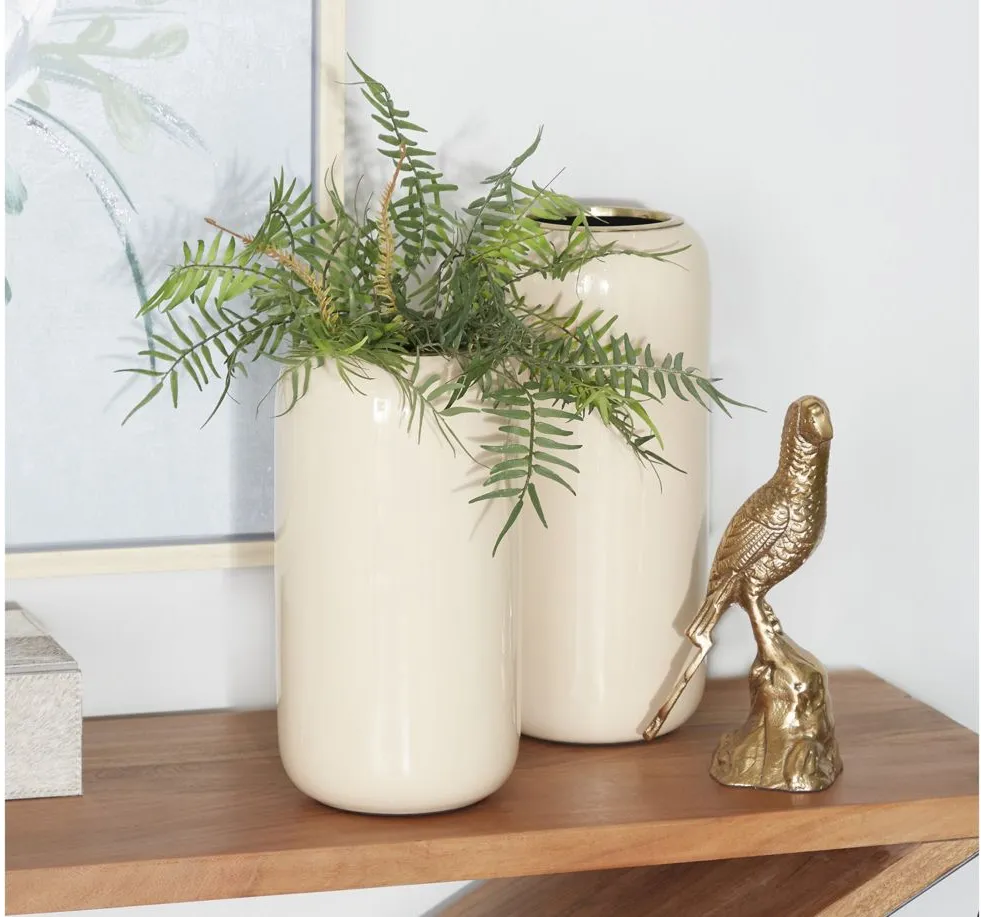 Novogratz Tribute Vase Set of 2 in Cream by UMA Enterprises