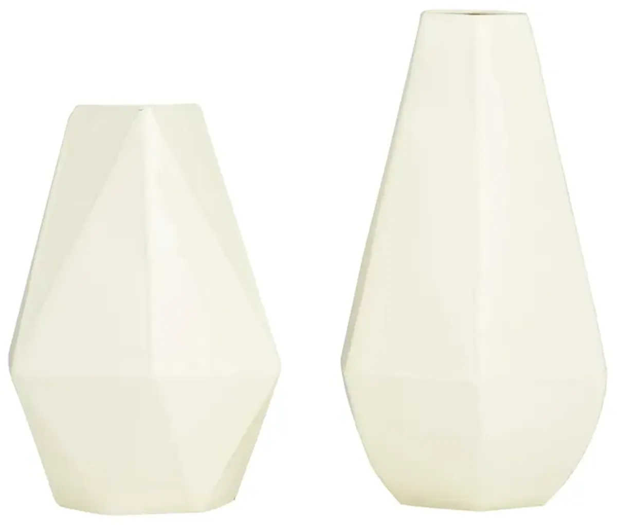 Ivy Collection Maru Vase Set of 2 in Cream by UMA Enterprises