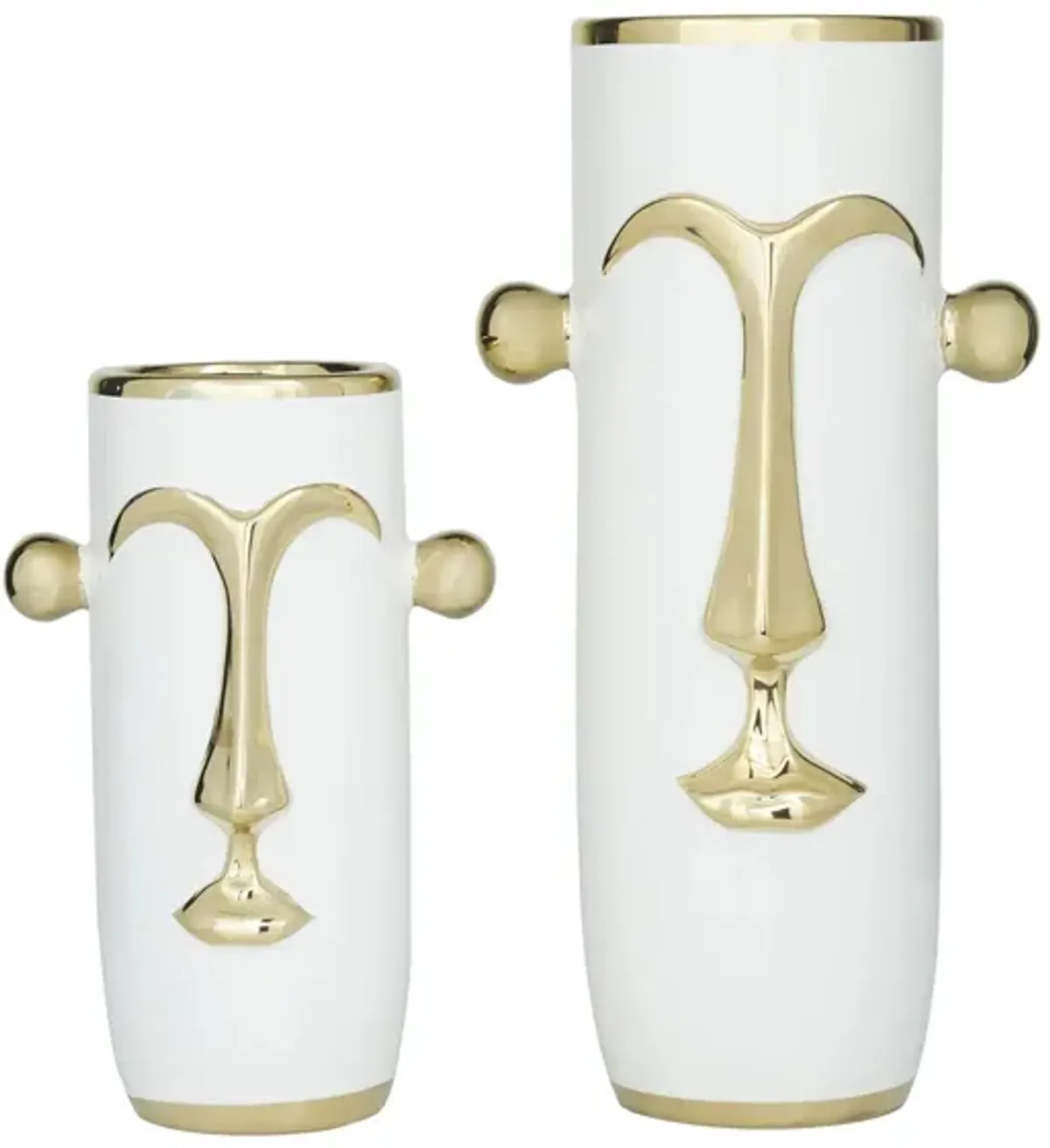 Ivy Collection Varner Vase Set of 2 in White by UMA Enterprises