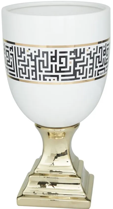 Ivy Collection Volks Vase in Gold by UMA Enterprises