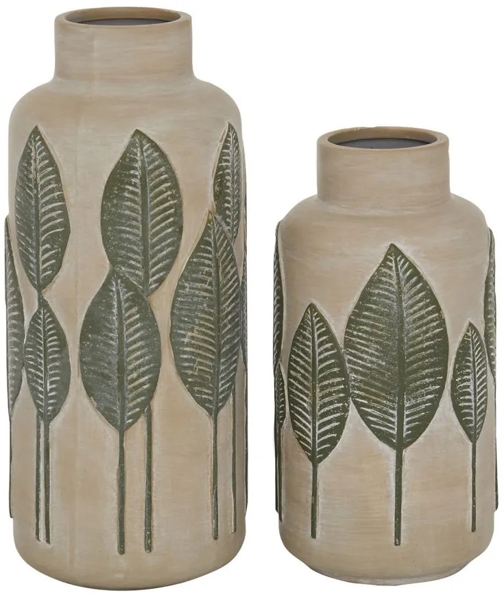 Ivy Collection Hoofette Set of 2 in Beige by UMA Enterprises