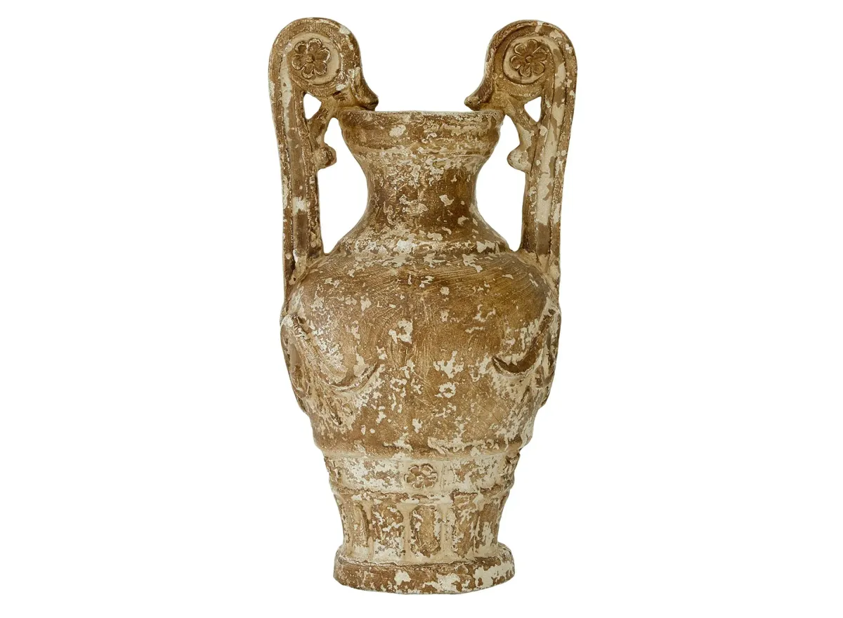 Ivy Collection Roterde Vase in Light Brown by UMA Enterprises