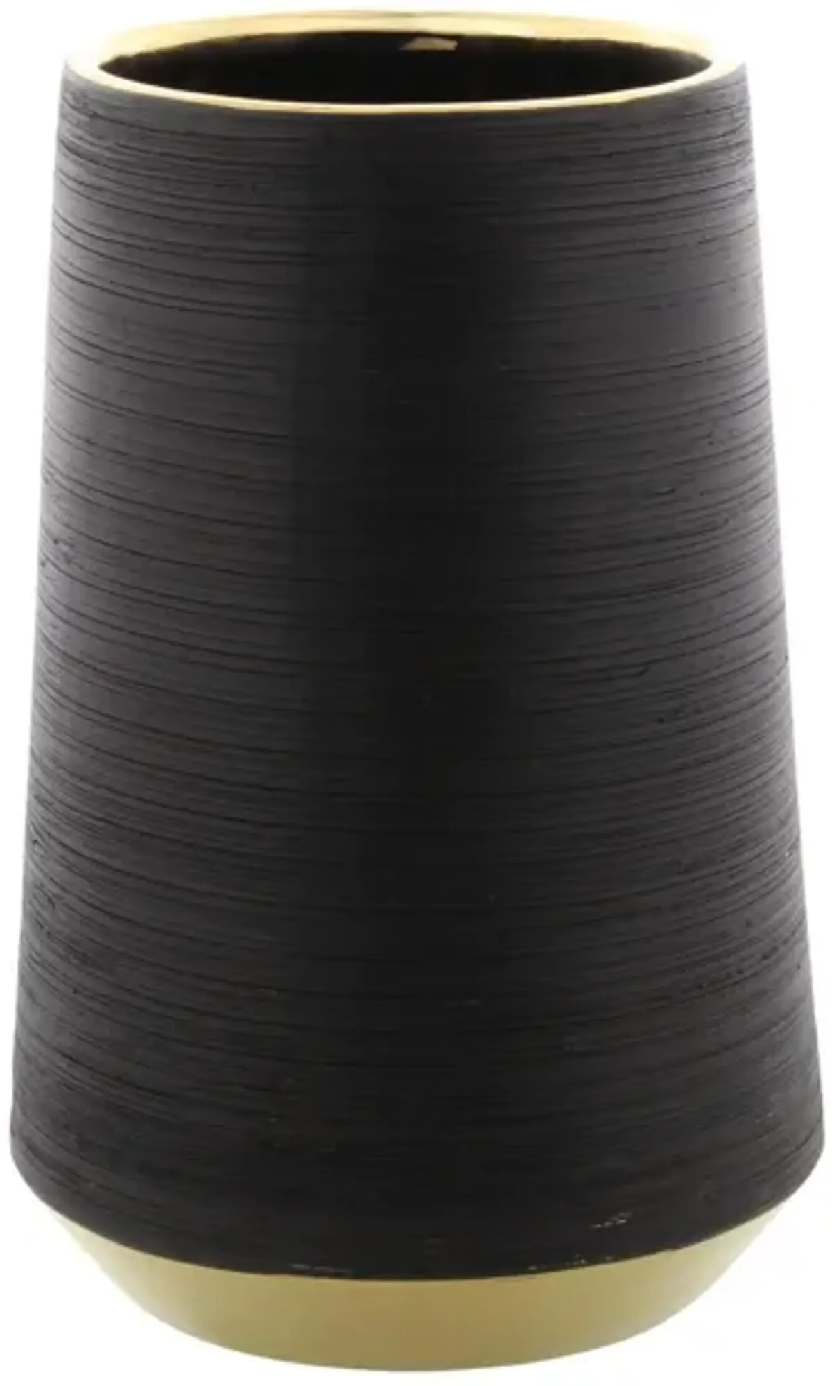 Ivy Collection Topic Vase in Black by UMA Enterprises