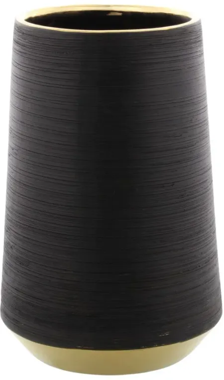 Ivy Collection Topic Vase in Black by UMA Enterprises