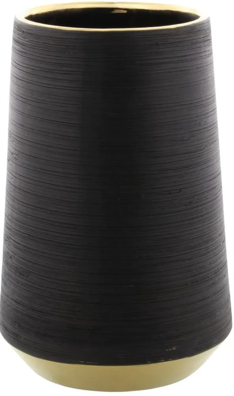 Ivy Collection Topic Vase in Black by UMA Enterprises