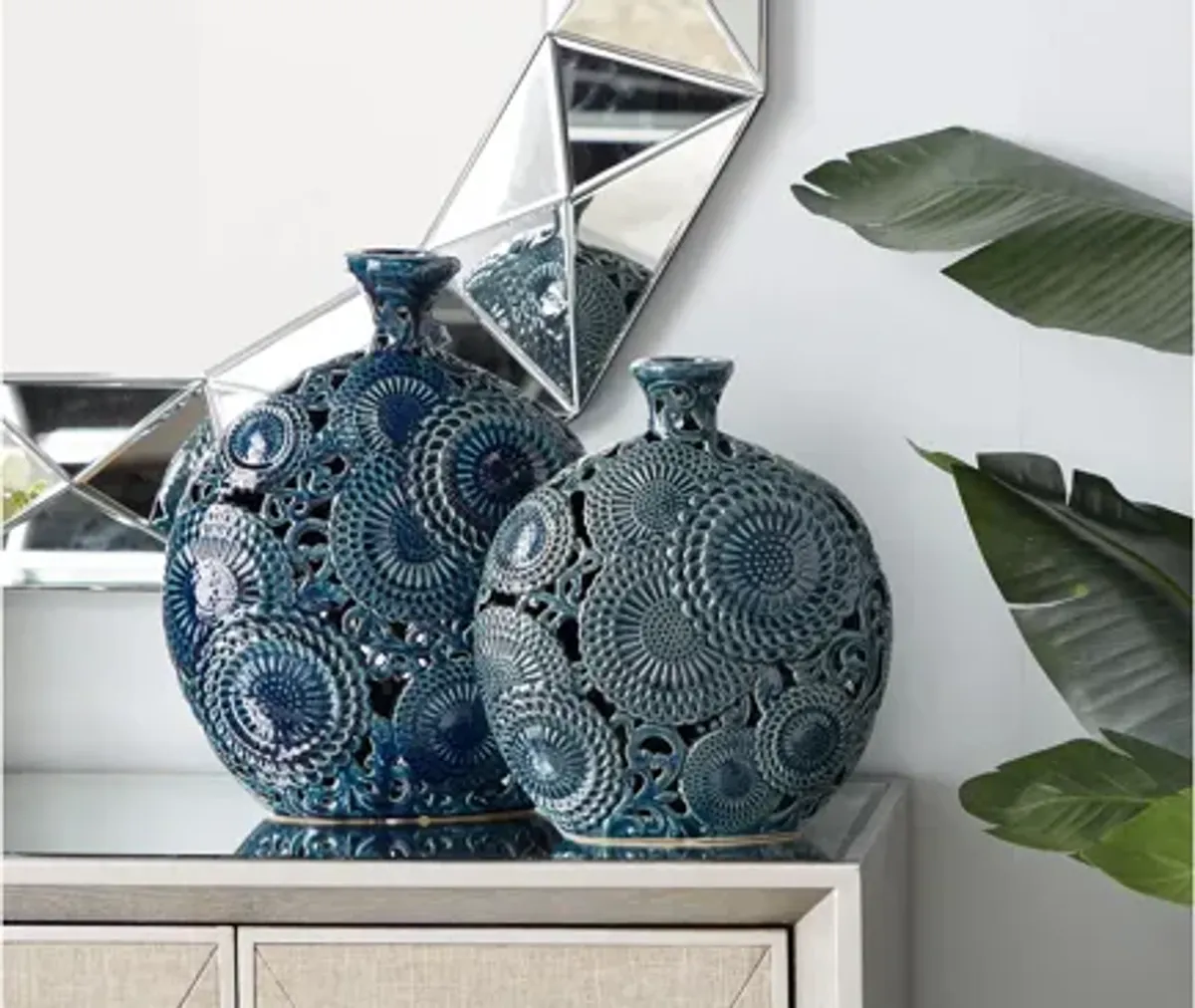 Ivy Collection Spiegel Vase Set of 2