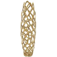 Ivy Collection Lauscha Vase in Gold by UMA Enterprises