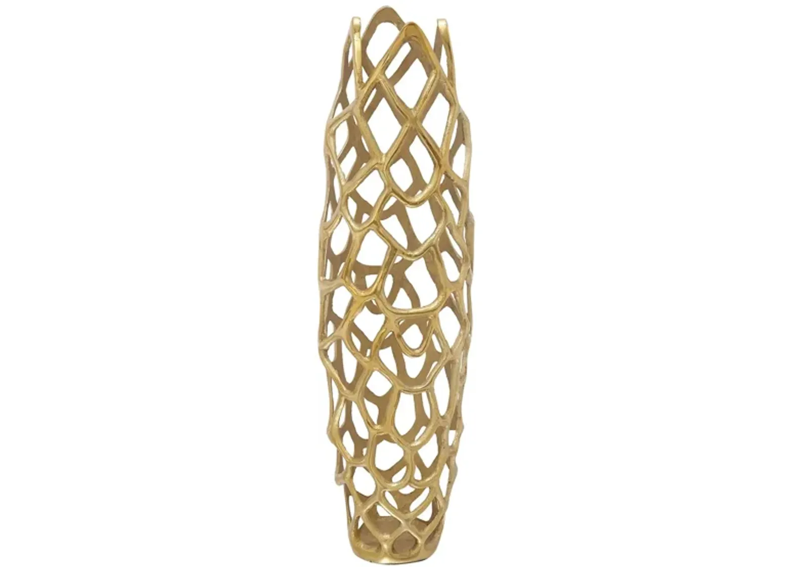 Ivy Collection Lauscha Vase in Gold by UMA Enterprises