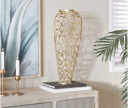 Ivy Collection Purin Vase in Gold by UMA Enterprises