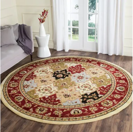 Guildhall Area Rug Round in Multi / Red by Safavieh