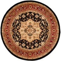 Mercia Area Rug Round in Black / Red by Safavieh