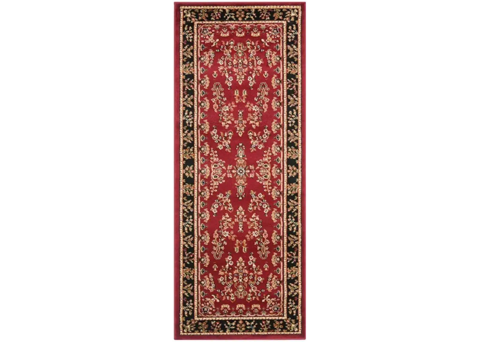 Anglia Runner Rug in Red / Black by Safavieh