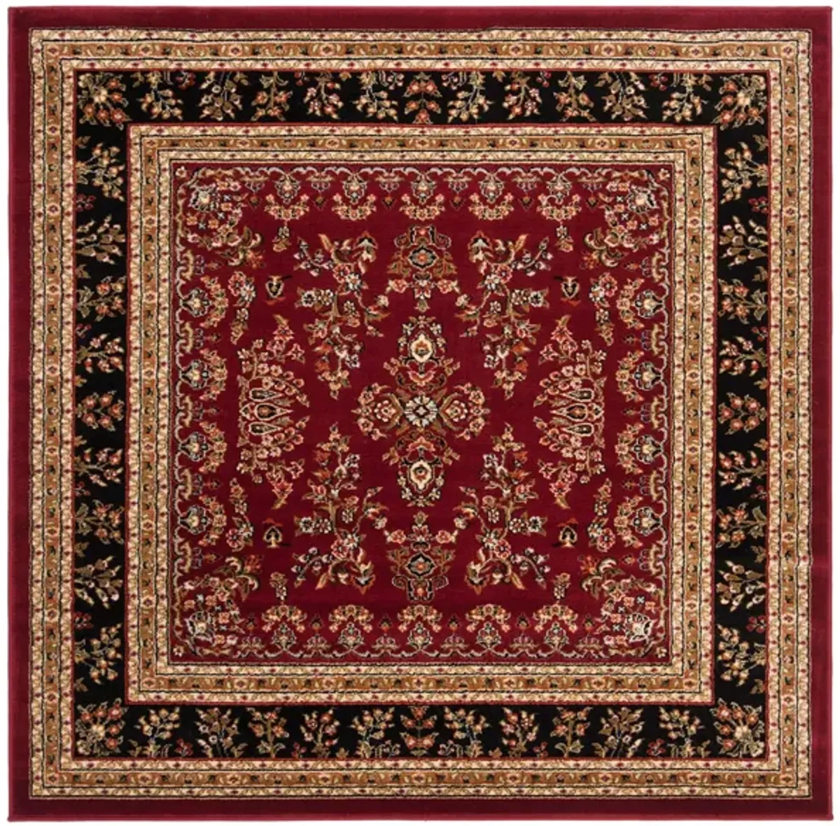 Anglia Area Rug in Red / Black by Safavieh