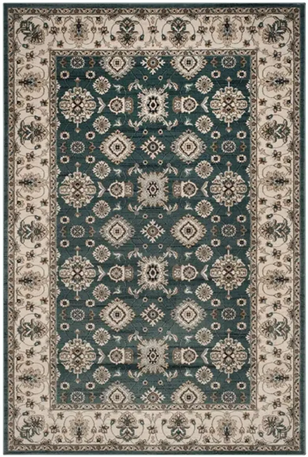 Sussex Area Rug in Teal / Cream by Safavieh