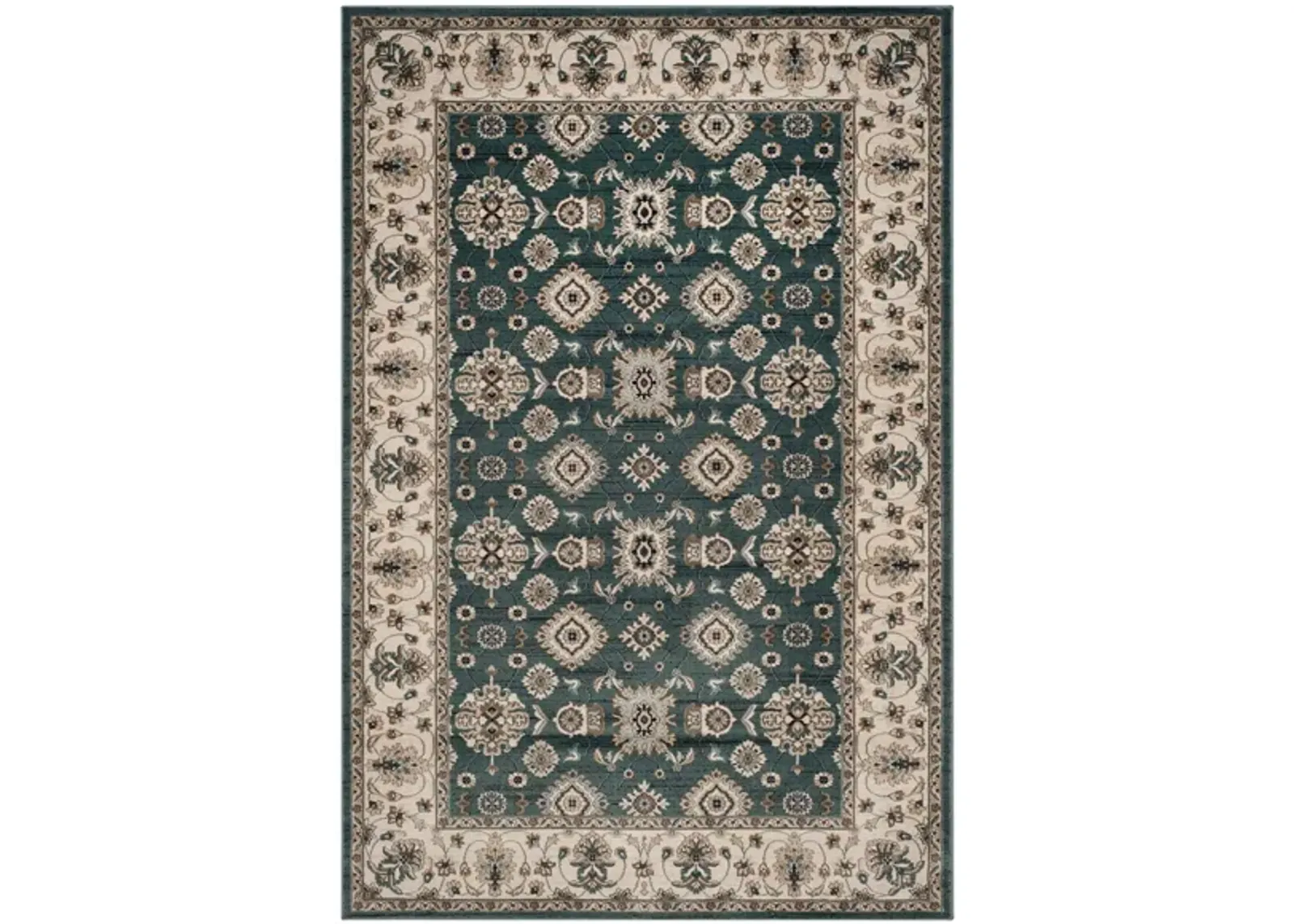 Sussex Area Rug in Teal / Cream by Safavieh